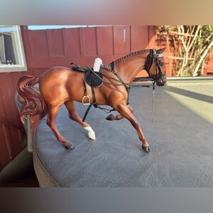 Breyer Chestnut Bay Horse Model with Black Tack and White Sock
